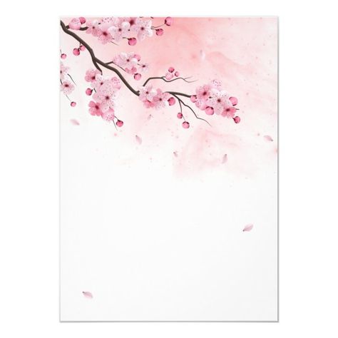 Cherry Blossom Invitation Wedding, Cherry Blossom Cards Design, Cherry Blossom Invitation Template, Sakura Invitation, Cherry Blossom Border, Cherry Blossom Invitation, Cherry Blossom Card, Cherry Blossom Party, Sakura Wedding