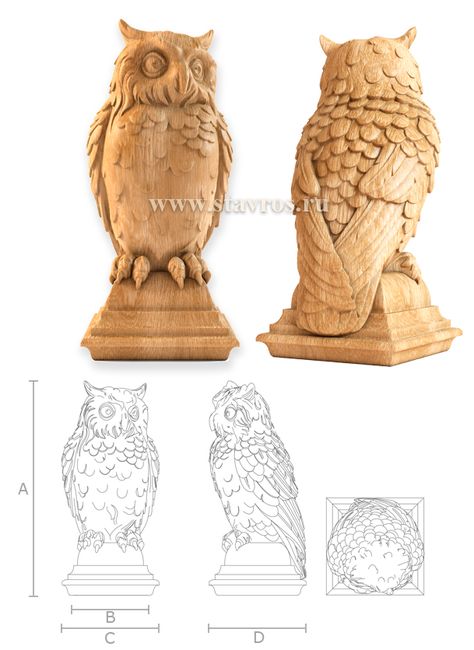 Chainsaw Carving Patterns, Bird Carving Patterns, Newel Post Caps, Wood Carving Faces, Post Caps, Simple Wood Carving, Wood Owls, Wooden Owl, Dremel Wood Carving