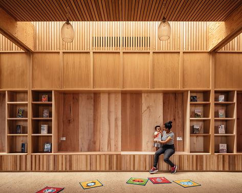 Library Pavilion, Circular Architecture, Precast Concrete Panels, Studio Weave, Laminated Veneer Lumber, Timber Battens, Glazed Walls, Library Architecture, Community Space