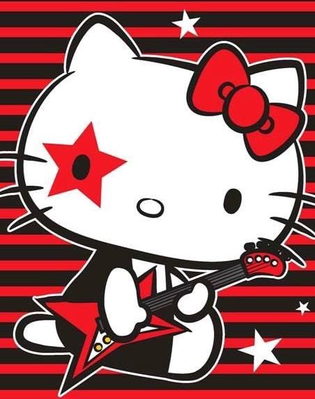 Metal Hello Kitty, Heavy Metal Aesthetic, Emo Hello Kitty, Punk Hello Kitty, Art Sayings, Emo Pictures, Cat App, Hello Sanrio, Ios Themes