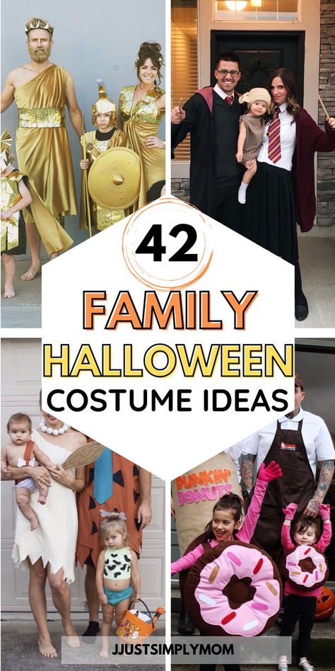 Creative Family Of 4 Halloween Costumes, Dark Family Costumes, Family Of 4 Halloween Ideas, Horror Movie Family Halloween Costumes, Family Of 3 Halloween Costumes Horror, Family Costumes Of 4, Family Halloween Costumes Horror, Traditional Halloween Costumes Family, Family Of 3 Halloween Costumes Scary