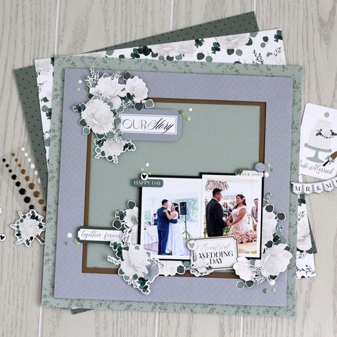 Echo Park Paper Co. (@echoparkpaper) • Instagram photos and videos Echo Park Wedding Layouts, Echo Park Layouts, Wedding Shadow Box, Wedding Scrapbooking Layouts, Forever Wedding, Echo Park Paper, Echo Park, Wedding Scrapbook, Park Weddings