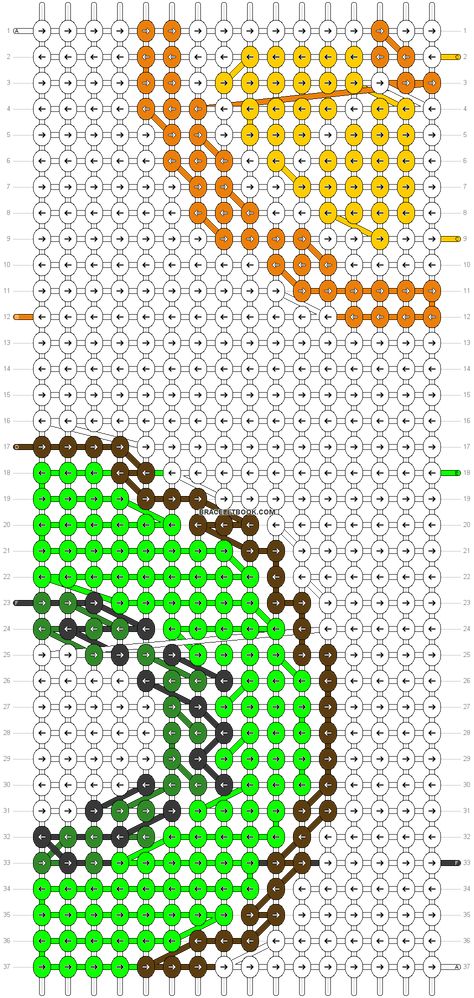 Alpha friendship bracelet pattern #20980 added by Si-do-re. fruits kiwifruit oranges tasty. Friendship Bracelets Patterns, Alpha Bracelets, Fruit Bracelet, Bracelets Simple, Jewelry Making Instructions, String Bracelet Patterns, Cute Friendship Bracelets, Homemade Bracelets, Beautiful Beaded Bracelet