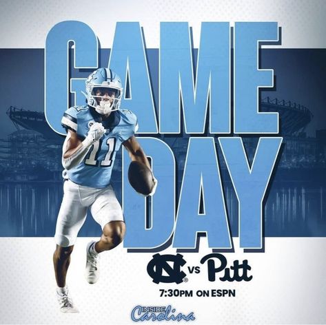 Game Day Instagram Post, Game Day Post, Sports Marketing Design, Unc Football, Sport Graphic, Photoshop Ideas, Sports Media, Sports Design Inspiration, Soccer Poster