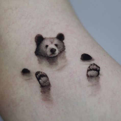 Bear And Dragon Tattoo, Funny Bear Tattoo, Funny Raccoon Tattoo, Mens Ocean Tattoo, Funny Shark Tattoo, Panda Tattoo Men, Scientific Illustration Tattoo, Bear Tattoos For Men, Llama Drawing