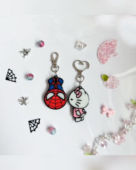 🎀 Hello Kitty and Spider-Man! 🕷️ These cute keychains ars 3D printed and handmade with love for Sanrio lovers! 💗🥹 Available on our Etsy Shop! 🤍 Link in Bio 🔗 #hellokitty #hellokittycore #hellokittykeychain #hellokittyandspiderman #spiderman #hellokittyspiderman #couples #matchingkeychains #couplekeychain #3dprinting #3dprint #3dprinter #keychain #keychainsforsale #etsy #etsyshop #etsyseller #etsyfinds #sanrio Couple Keychains, Cute Keychains, Hello Kitty Keychain, Scrapbook Quotes, Couples Keychains, Matching Keychains, Clay Charms, 3d Printed, Etsy Finds