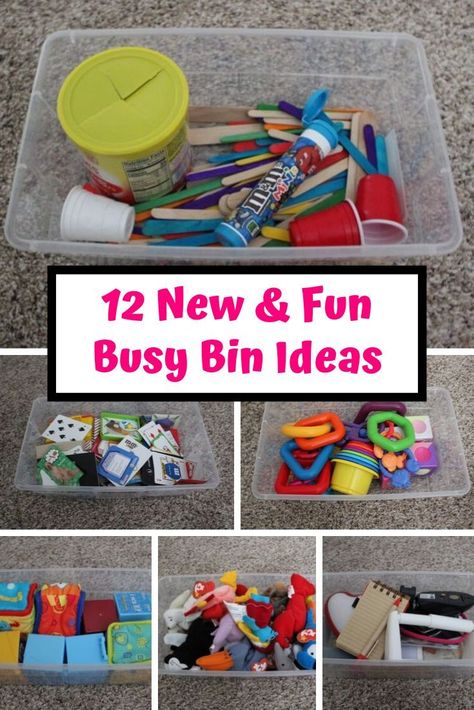 Busy box ideas for my one year old who is almost two.  Lots of ideas for independent play to keep toddlers busy and out of trouble while Mom gets a break! Also called busy bins, quiet boxes, quiet bins.   #busybins #quietboxes #toddlerplay #naptime #quiettime #momneedsarest #momlife Toddler Busy Boxes, Busy Box Ideas, Quiet Time Boxes, Boxes Ideas, Quiet Time Activities, Activity Box, Busy Boxes, Independent Play, Sensory Boxes