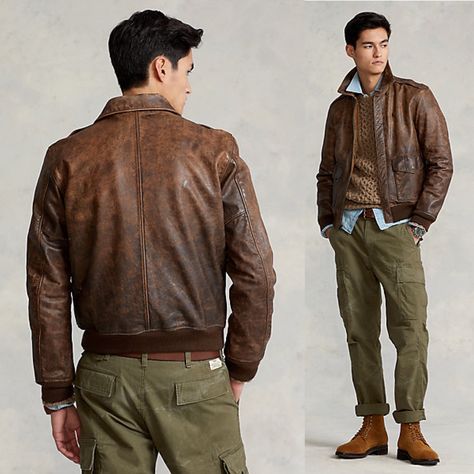 Dark Brown Leather Jacket Men Outfit, Brown Leather Outfit Men, Leather Jacket Men Brown, M65 Jacket Outfit, Brown Leather Pants Outfit Men, Men’s Leather Jackets, Mens Brown Leather Jacket Outfit, Vintage Leather Jacket Outfit Men, Biker Fashion Men