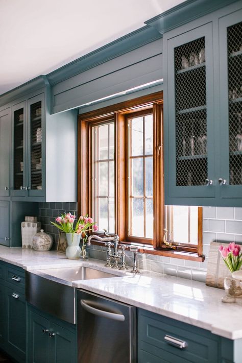 The top 12 blue green teal paint colors most recommended by designers for a moody yet vibrant space in bedrooms, bathrooms, kitchens, and home offices.