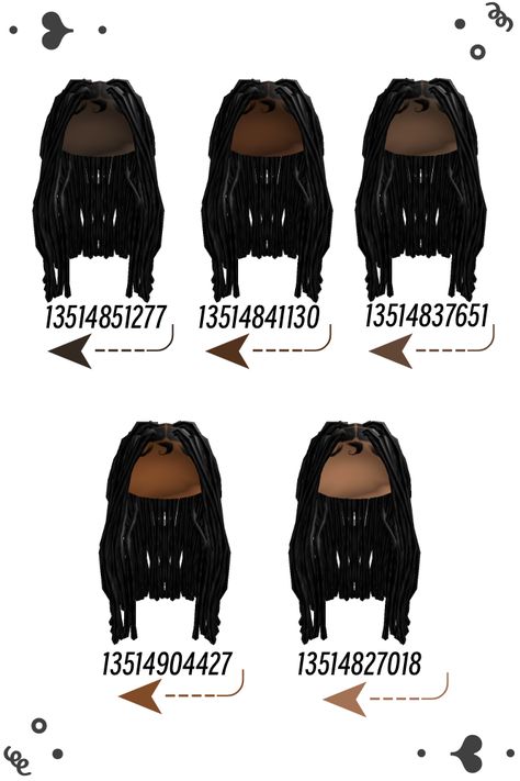 Berry Avenue Codes Locs, Hair Decals, Long Faux Locs, Code Outfit, Hair Codes, Side Part Hairstyles, Bloxburg Decals, Black Hair Roblox, Bloxburg Ideas