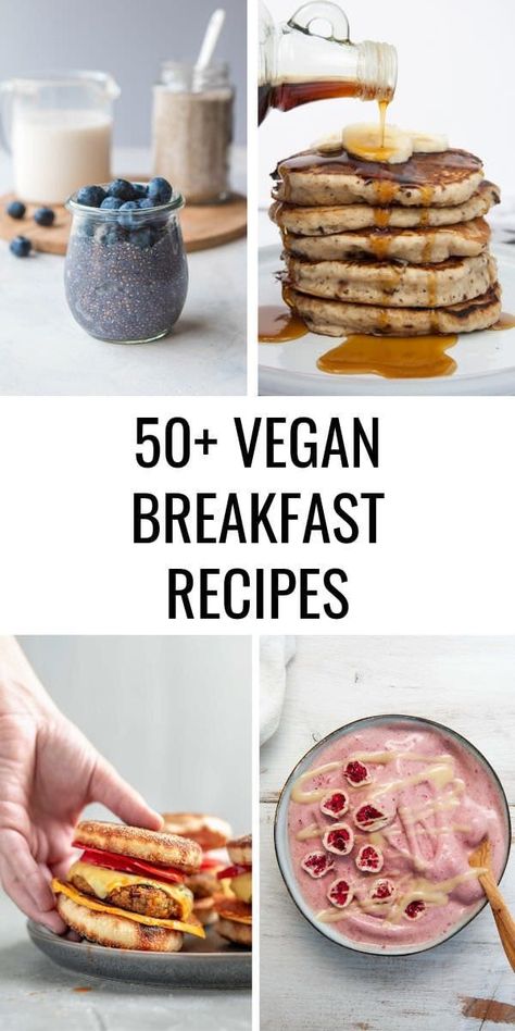 50+ Vegan Breakfast Recipes - The Ultimate Recipe Collection (pancakes, waffles, sandwiches, burritos, chia pudding, breakfast bars, tofu scramble and so much more!) #vegan #breakfast #veganbreakfast #veganbreakfastrecipes #breakfastrecipes #recipes | Elephantastic Vegan Vegan Quick Breakfast, Best Vegan Breakfast Recipes, Vegan Yummy Recipes, Vegan Savoury Breakfast, Low Calorie Vegan Breakfast, Savory Vegan Breakfast, Breakfast Ideas Vegan, Burrito Vegan, Quick Vegan Breakfast