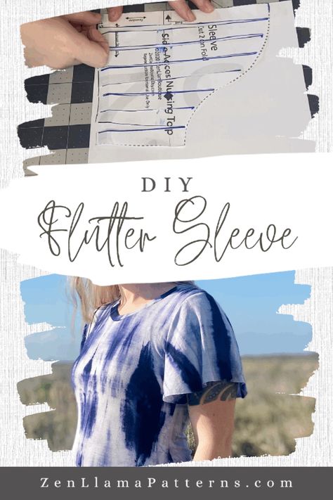 Sewing Pattern tutorial- hack a short sleeve into a flutter sleeve Flutter Sleeve Pattern, Summer Dress Sewing Patterns, Flowy Shorts, Top Sewing Pattern, Pattern Tutorial, Short Sleeve Pattern, Sleeve Pattern, Flounce Sleeve, Butterfly Sleeves