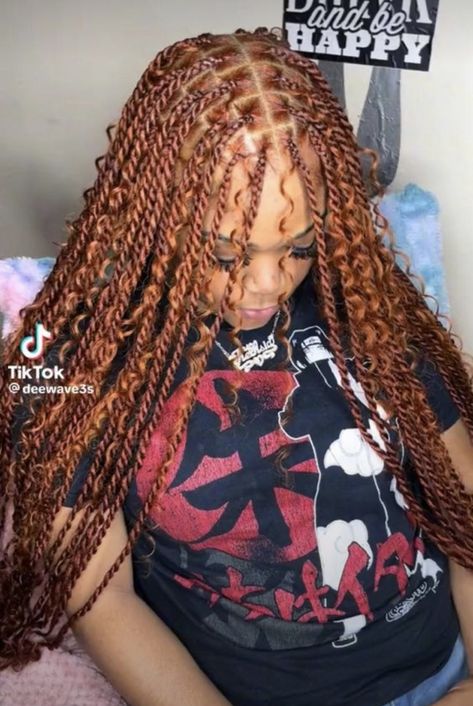 Copper Island Twist, Brown Boho Twists, Brown Island Twist, Copper Island, Women Cornrows, Hairstyles Simple, Cute Box Braids, Braided Hairstyles For Black Women Cornrows, Boho Twists