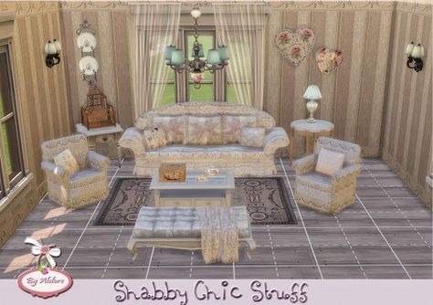 Alelore Sims 4: Shabby Chic Stuff • Sims 4 Downloads Sims 4 Shabby Chic, Rococo Decor, Shabby Chic Modern, Royal Room, Fancy Bedroom, Rococo Furniture, Royal Furniture, Shabby Chic Clothes, Sims Building