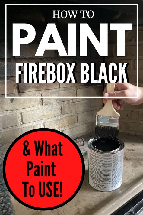 How to paint firebox black Painting Inside Fireplace Black, Paint Inside Fireplace, Inside Fireplace, Cherry House, Fireplace Inspiration, Furniture Painting Tips, Paint Fireplace, Easy Home Improvement, Basement Reno