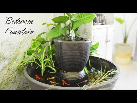 DIY Guppy Water Fountain Mini Pond/ Low Tech DIY, Home Decoration - YouTube Mini Pond, Tech Diy, Low Tech, Outdoor Porch, My Bedroom, I Made It, Water Fountain, Water Features, Made It