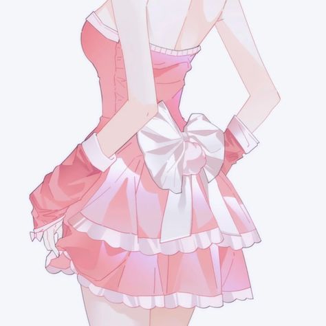 Pink Aesthetic Icon, Anime Dress, Brunette Girl, 영감을 주는 캐릭터, Aesthetic Icon, Pink Outfits, Soft Girl, Anime Outfits, Fashion Sketches