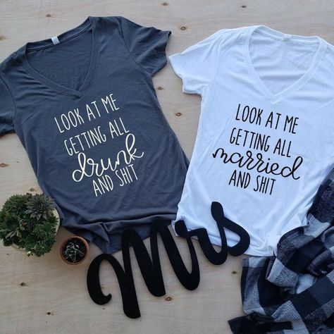 Bachelorette Party Shirts Funny, Funny Bachelorette, Bachelorette Party Shirt, Awesome Bachelorette Party, Tea Ideas, Bachelorette Party Planning, Shower Outfits, Bridal Bachelorette Party, Bridal Shower Outfit