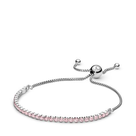 Pink Sparkling Strand Bracelet, Pink CZ Bracelet Tennis, Cubic Zirconia Bracelet, Bracelet Pandora, Pandora Rings, Bracelet Sterling Silver, Personalized Bracelets, Pandora Bracelets, Strand Bracelet, Pandora Bracelet