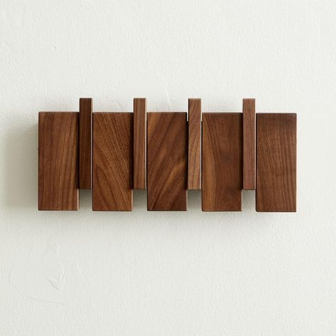 QUELLANCE Wood Coat Hooks Wall Mount,Walnut Wall Coat Rack with 4 Hooks for Hanging Coats/Keys/Hats/Robe&Towels/Plants/Bags : Amazon.ca: Home Entrance Coat Hanger Ideas, Coat Hanger Ideas, Wood Coat Rack Wall, Modern Coat Hooks, Coat Rack Wall Mount, Wood Cart, Wooden Coat Hooks, Wood Coat Rack, Walnut Wall