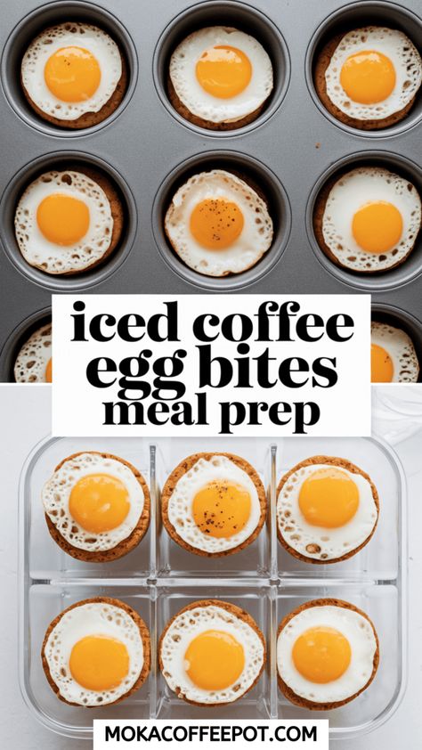 Iced Coffee Egg Bites Meal Prep Egg Bites Meal Prep, Caramel Protein Coffee, Coffee Together, Energizing Breakfast, Protein Coffee, Egg Bites, The Guilty, Protein Pack, Vegetarian Cheese