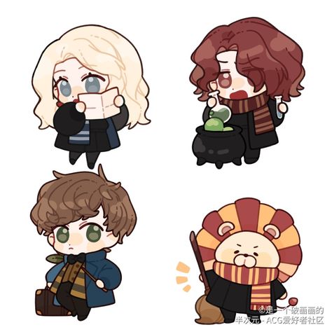 Chibi Harry Potter Characters, Harry Potter Chibi Art, Harry Potter Emoji, Chibi Harry Potter, Harry Potter Chibi, Magic Awakened, Harry Potter Coloring Pages, Harry Potter Stickers, Harry Potter Games