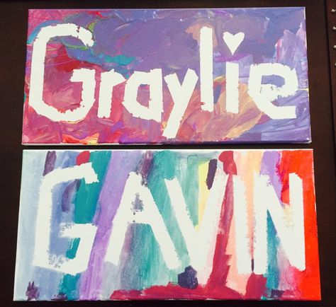 Tape Painting Name Art - Glitter On A Dime Name Painting Ideas, Name Paintings, Tape Painting, Wet Felting Projects, Glitter Paint, Painters Tape, Wet Felting, Projects Ideas, Name Art