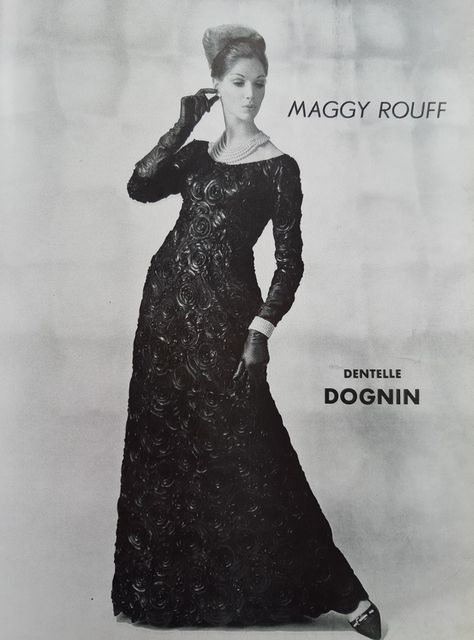 Maggy Rouff (Serge Matta) A/H 1962-63. Photo Seeberger. Maggy Rouff, Vintage Gloves, Leather Gloves, Ladies Fashion, Vintage Leather, Haute Couture, Gloves, Paris, Couture