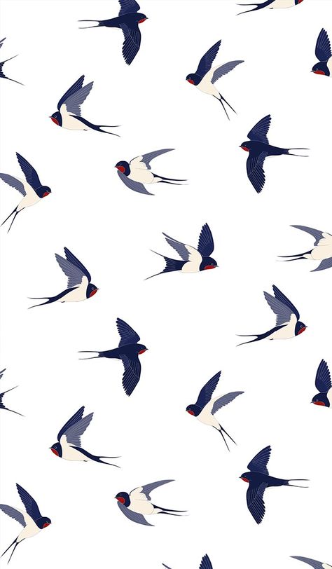 swallow, seamless, wallpaper, background, pattern, fly, many, wings, motion, wildlife, spring, group, art, nature, fabric, summer, flock, graphic, cartoon, freedom, ornament, small, dynamic, free, beautiful, textile, animals, springtime, collection, elegant, decoration, objects, birds, air, sky, bird, animal, wing, element, isolated, feather, illustration, white, wild, vector, drawing, design Birds Pattern Design, Bird Illustration Vector, Swallow Bird Illustration, Bird Background Wallpapers, Cute Bird Wallpaper, Swallow Wallpaper, Swallow Drawing, Freedom Illustration, Textile Animals