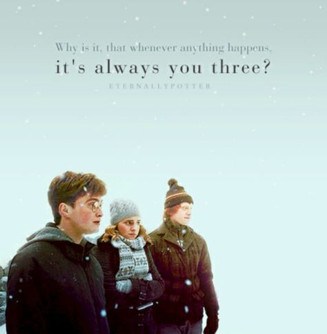 The Trio Trio Quotes, Citate Harry Potter, You're A Wizard Harry, Buku Harry Potter, Harry Potter Always, The Golden Trio, Potter Head, Yer A Wizard Harry, Potter Quotes