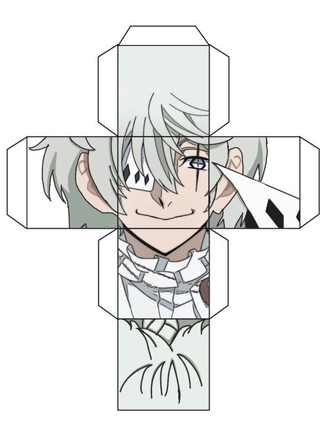 Bsd Paper Cube, Bsd Cubecraft, Nikolai Bsd Manga Panels, Nikolai Papercraft, Bsd Printables, Fyodor Papercraft, Bungo Stray Dogs Papercraft, Nikolai Gogol Bsd Wallpaper, Nikolai Gogol Wallpaper