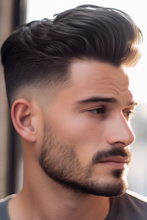 A voluminous blowout with a medium fade allows you to showcase your thick hair in all its glory. To achieve this men’s hairstyle, try using styling powder for added volume. Click here to check out more best hairstyles for men with thick hair & high volume hair. Men With Thick Hair, High Volume Hair, Voluminous Blowout, Fade Haircut Designs, Modern Pompadour, Medium Fade, Best Hairstyles For Men, The Fade, Mens Hairstyles Thick Hair