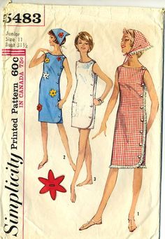 Patron Vintage, Sew In Weave, Vintage Dress Patterns, Scarf Dress, Couture Vintage, Sewing Pattern Sizes, 1960s Fashion, Moda Vintage, Girl Pattern