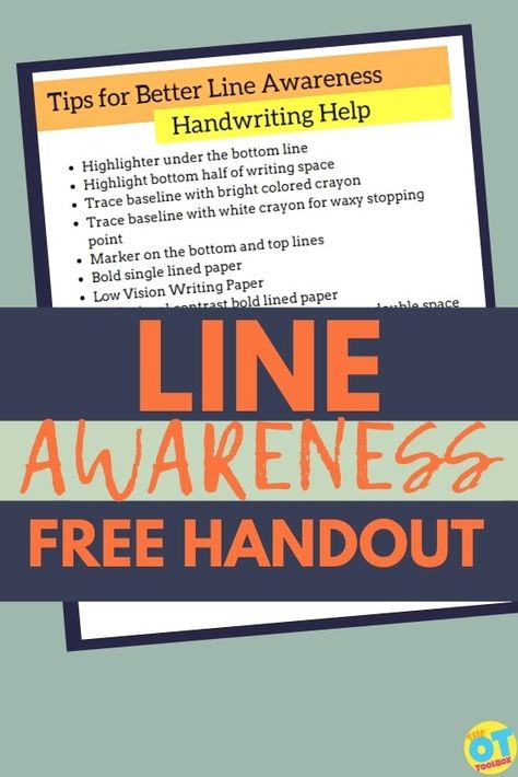 Line Awareness Activities - The OT Toolbox To Improve Handwriting, Hand Strengthening Activities, Handwriting Lines, Handwriting Activities, Kindergarten Rocks, Improve Handwriting, Kids Work, Free Handwriting, Writing Lines