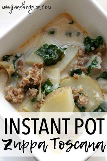 This delicious Zuppa Toscana soup is made in the Instant Pot pressure cooker, making it a quick and easy recipe that tastes much like Olive Garden's version! Instant Pot Recipes | Pressure Cooker Recipes | Zuppa Toscana Recipes Instant Pot Zuppa Toscana, Chicken Instapot, Recipes Pressure Cooker, Recipes Instapot, Instapot Meals, Zuppa Toscana Soup, Toscana Soup, Electric Pressure Cooker Recipes, Instant Pot Soup