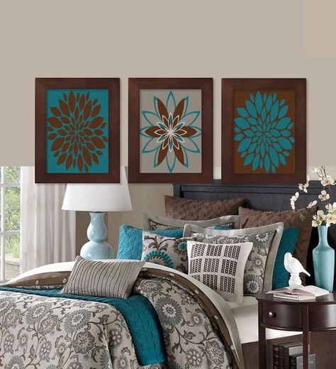 Teal Bedroom Walls, Turquoise Bathroom Decor, Teal Bedroom Decor, Teal Bathroom Decor, Teal Rooms, Turquoise Living Room Decor, Turquoise Room, Teal Home Decor, Brown Living Room Decor