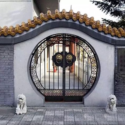 Round Doorway, Casa Dos Hobbits, Chinese Gate, Moon Gates, Circle Window, Chinese Door, Chinese Courtyard, Chinese Palace, Chinese House