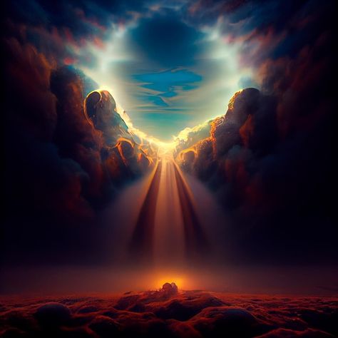 Photo way to heaven | Premium Photo #Freepik #photo #he-is-risen #christian #christian-religion #religion All Religions In One Picture, Heaven Video, Heaven Photography, Heaven Artwork, Heavenly Art, Heaven Pictures, Heaven Is Real, Heaven Wallpaper, Christian Photography