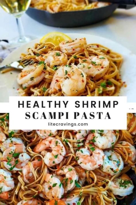 Shrimp Pasta Recipes Healthy, Shrimp Pasta Healthy, Healthy Shrimp Scampi, Shrimp Scampi Pasta Recipes, Am I Happy, Pasta With Zucchini, Shrimp Scampi Pasta, Scampi Pasta, Shrimp Scampi Recipe