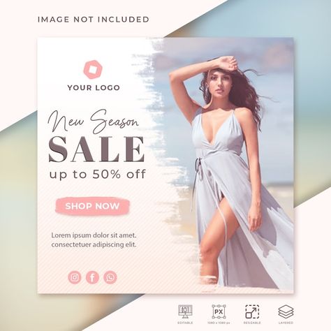 Fashion Sale Ads, Fashion Sale Banner, Banner Design Layout, Sale Template, Design Campaign, Fashion Poster Design, Graphic Design Business Card, Canada Fashion, Fashion Banner