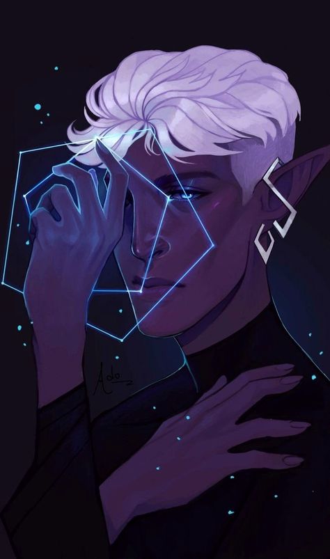 Astral Elf, Drow Male, Male Fairy, The Adventure Zone, Critical Role Fan Art, Dark Elf, Fantasy Novel, Skyfall, Dark Matter