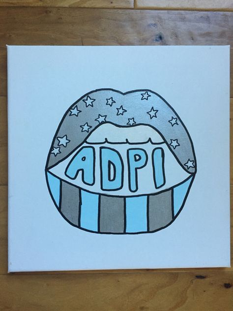 Adpi Paintings, Adpi Canvases, Alpha Delta Pi Canvas, Sorority Art, Kappa Delta Sorority, Big Little Canvas, Big Little Shirts, Dorm Wall Art, Sorority Canvas