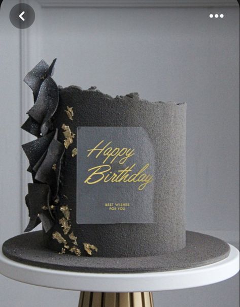 Gray Cake Birthday For Men, Masculine Cakes For Men, Masculine Cake, Gray Cake, Happy Birthday Best Wishes, Barrel Cake, Black Cake, Birthday Cake For Him, Candy Birthday Party