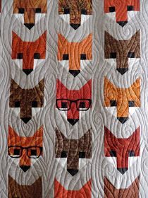 Diy Mens Kilt Pattern, Best Sewing Projects, Elizabeth Hartman Quilts, Fox Quilt, Kid Quilts, Owl Quilt, Elizabeth Hartman, Fox Fabric, Jelly Roll Quilt Patterns