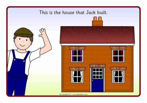 The House that Jack Built Visual Aids (SB11991) - SparkleBox The House That Jack Built Preschool, Free Teaching Resources, Preschool Printable, Visual Aids, Nursery Rhyme, Character Building, Nursery Rhymes, The Words, School Ideas