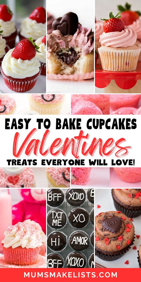 Bake your way to a special Valentine’s Day with these Valentine cupcake ideas! These cute Valentine's cupcakes are easy to bake cupcakes with creative aesthetic ideas that make them perfect as Valentine's treats and festive party sweet treats. Valentines Day Cupcake Ideas, Valentines Cupcake Recipes, Simple Valentines Cupcakes, Valentines Baking, Valentine Day Cupcakes, Valentines Cupcakes Decoration Cupcake Recipes Simple, Valentines Day Baking Ideas, Valentine Cupcake Ideas, Cupcakes Decoration Easy, Treats Valentines Day, Baking Valentines, Valentines Cupcakes Decoration, Party Sweet Treats, Valentine Baking