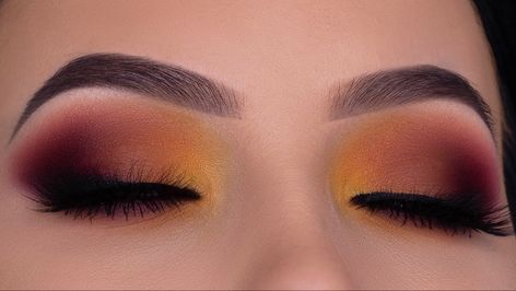 Cute Fall Eyeshadow Looks Step By Step, Fall Makeup Inspiration, Fall Make Up Looks Autumn, Fall Eye Shadow Looks, Makeup Looks Autumn, Fall Color Makeup, Easy Fall Makeup Looks, Autumn Makeup Looks Fall, Fall Eye Looks