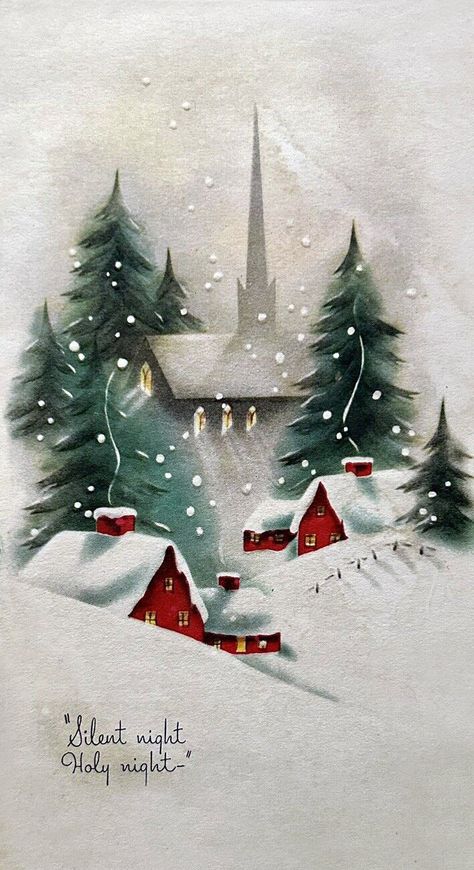 Meeting Celebrities, Christmas Scenery, Illustration Noel, Christmas Card Art, Winter Watercolor, Watercolor Christmas Cards, Christmas Greeting Card, Christmas Drawing, Christmas Scenes