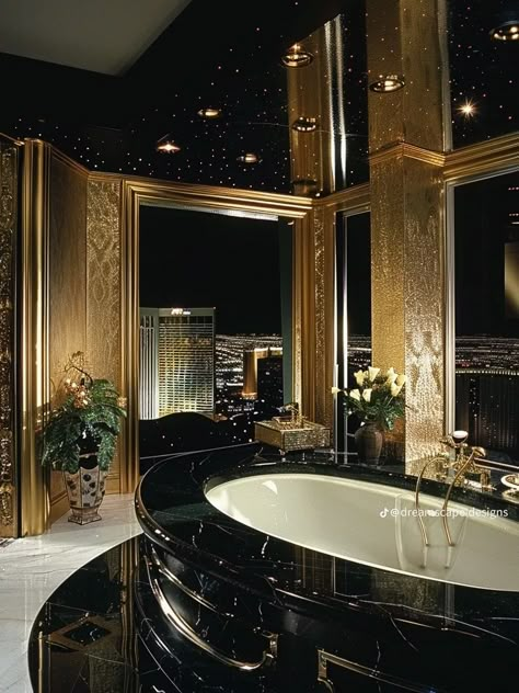 Luxurious Mansions Interior, Vegas Bathroom, Vegas Hotel Rooms, 80s House, Luxury Beach House, Dream Apartment Decor, Mansion Interior, Bathroom Design Luxury, 90s Aesthetic