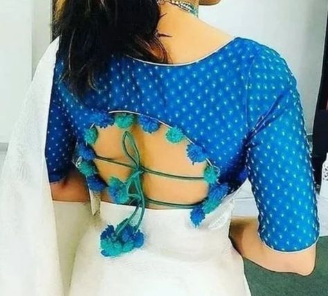 Dori Blouse, Back Neck Design, Lace Blouse Design, Blouse Designs High Neck, Blouse Designs Catalogue, Backless Blouse Designs, New Saree Blouse Designs, Latest Model Blouse Designs, Cutwork Blouse Designs